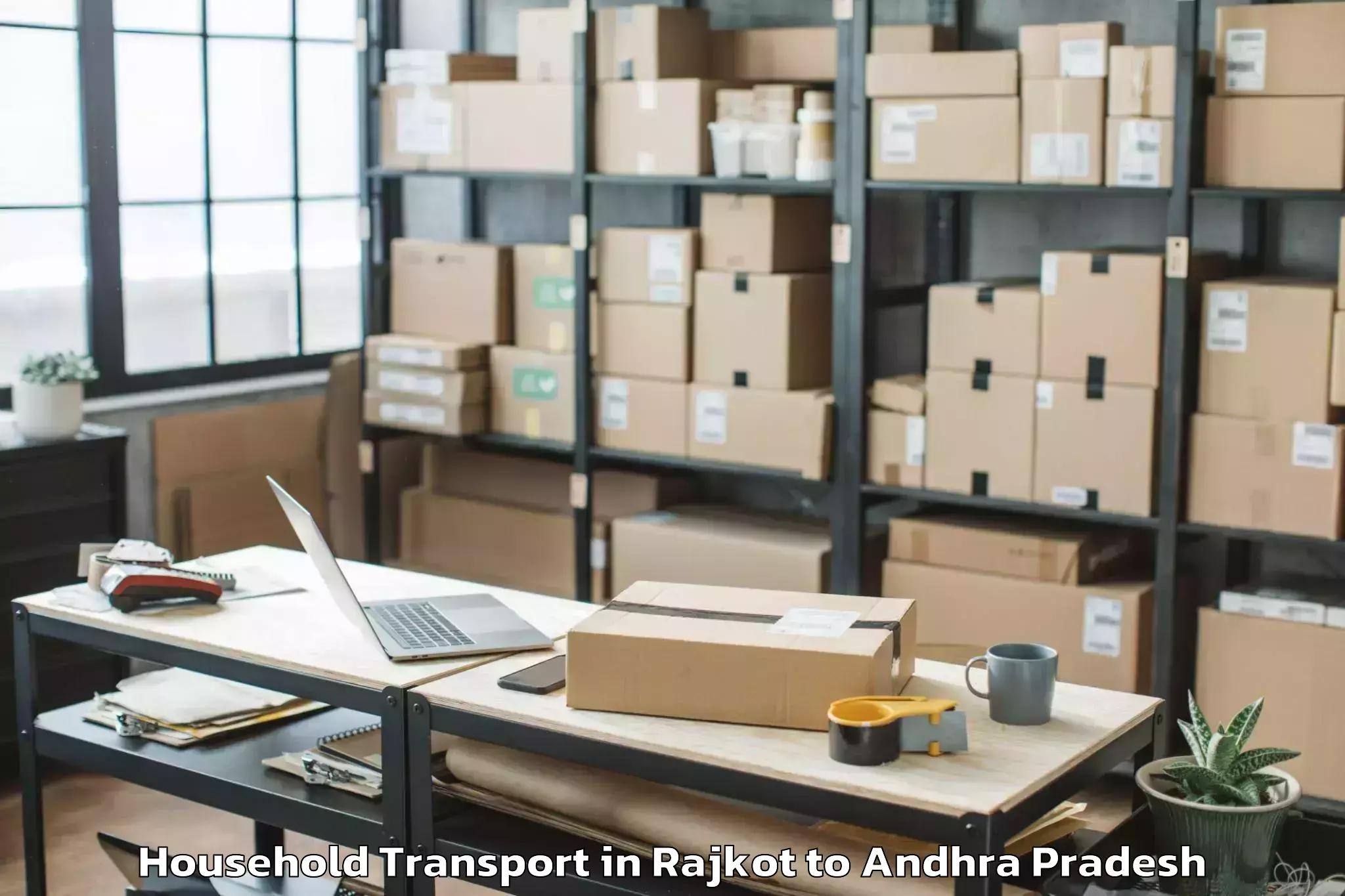 Book Rajkot to Mylavaram Household Transport Online